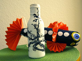 Bottle decorated by Xirui