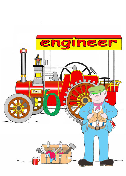 Ernest with his Traction Engine
