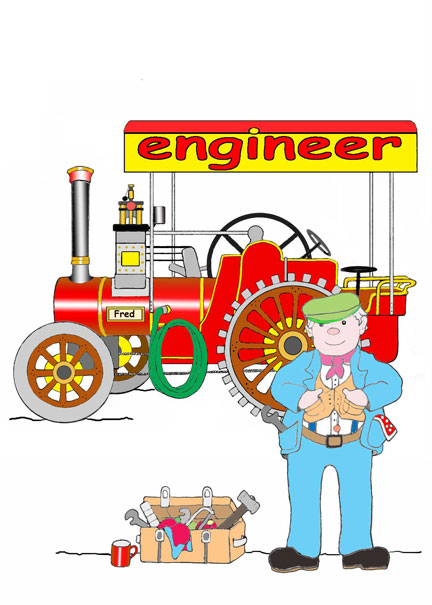 Ernest with his Traction Engine Ernest with his Traction Engine