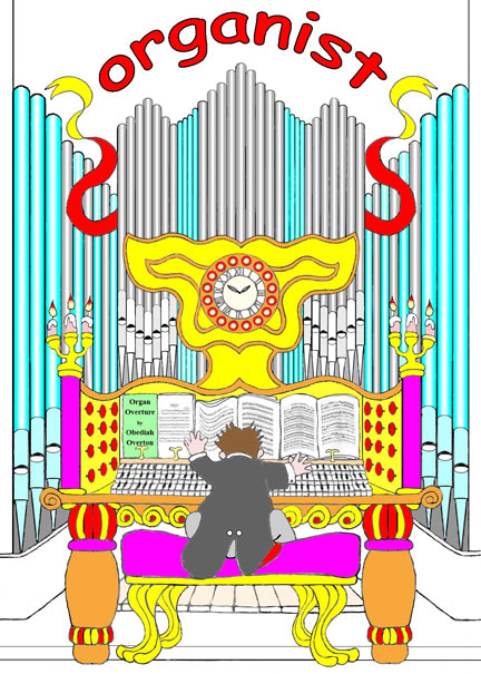 Obediah plays a grand organ