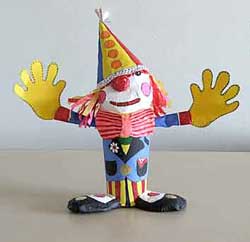Clown made from a paper cup