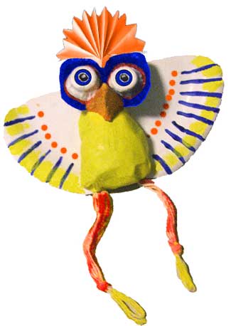 Humming Bird made from an egg box and a paper plate Humming Bird made from an egg box and a paper plate
