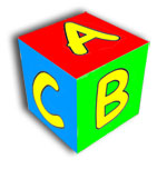 Coloured Letter cube